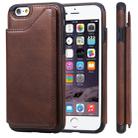 For iPhone 6 Shockproof Calf Texture Protective Case with Holder & Card Slots & Frame(Coffee) - 1