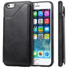 For iPhone 6 Plus Shockproof Calf Texture Protective Case with Holder & Card Slots & Frame(Black) - 1