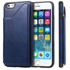 For iPhone 6 Plus Shockproof Calf Texture Protective Case with Holder & Card Slots & Frame(Blue) - 1