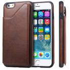For iPhone 6 Plus Shockproof Calf Texture Protective Case with Holder & Card Slots & Frame(Coffee) - 1