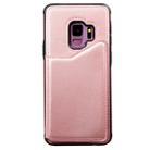 For Galaxy S9 Shockproof Calf Texture Protective Case with Holder & Card Slots & Frame(Rose Gold) - 2