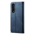 For OPPO Find X2 Pro Denim Texture Casual Style Horizontal Flip Leather Case with Holder & Card Slots & Wallet(Blue) - 3