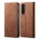 For OPPO Find X2 Pro Denim Texture Casual Style Horizontal Flip Leather Case with Holder & Card Slots & Wallet(Brown) - 1