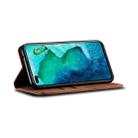For OPPO Find X2 Pro Denim Texture Casual Style Horizontal Flip Leather Case with Holder & Card Slots & Wallet(Brown) - 5