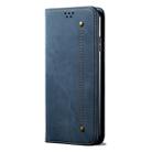 For OPPO Reno 3 Pro Denim Texture Casual Style Horizontal Flip Leather Case with Holder & Card Slots & Wallet(Blue) - 2