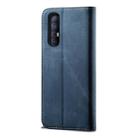 For OPPO Reno 3 Pro Denim Texture Casual Style Horizontal Flip Leather Case with Holder & Card Slots & Wallet(Blue) - 3