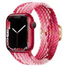 Buckle Nylon Braided Watch Band for Apple Watch Ultra 49mm&Watch Ultra 2 49mm / Series 9&8&7 45mm / SE 3&SE 2&6&SE&5&4 44mm / 3&2&1 42mm(Strawberry) - 1