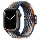 Buckle Nylon Braided Watch Band for Apple Watch Ultra 49mm&Watch Ultra 2 49mm / Series 9&8&7 45mm / SE 3&SE 2&6&SE&5&4 44mm / 3&2&1 42mm(Denim Rainbow) - 1