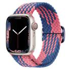 Buckle Nylon Braided Watch Band For Apple Watch Series 8&7 41mm / SE 2&6&SE&5&4 40mm / 3&2&1 38mm(Blue Pink) - 1
