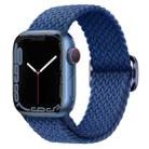 Buckle Nylon Braided Watch Band For Apple Watch Series 8&7 41mm / SE 2&6&SE&5&4 40mm / 3&2&1 38mm(Sea Blue) - 1