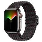 Buckle Nylon Braided Watch Band For Apple Watch Series 8&7 41mm / SE 2&6&SE&5&4 40mm / 3&2&1 38mm(Starlight Black) - 1
