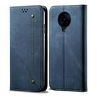 For Xiaomi Redmi K30 Pro / POCO F2 Denim Texture Casual Style Horizontal Flip Leather Case with Holder & Card Slots & Wallet(Blue) - 1