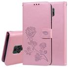 For Xiaomi Redmi Note 9 Pro Rose Embossed Horizontal Flip PU Leather Case with Holder & Card Slots & Wallet(Rose Gold) - 1