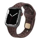 English Letters Silicone Watch Band For Apple Watch Ultra 49mm / Series 8&7 45mm / SE 2&6&SE&5&4 44mm / 3&2&1 42mm(Brown) - 1