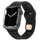 English Letters Silicone Watch Band For Apple Watch Series 8&7 41mm / SE 2&6&SE&5&4 40mm / 3&2&1 38mm(Black) - 1