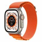 For Apple Watch Ultra 49mm Nylon Watch Band(Orange) - 1