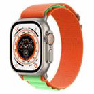 For Apple Watch Ultra 49mm Nylon Watch Band (Green) - 1