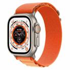 For Apple Watch Ultra 49mm Nylon Watch Band (Yellow+Orange) - 1