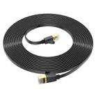 hoco US07 Category 6 Pure Copper Gigabit Flat Cable, Length:10m(Black) - 1