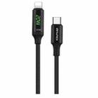 awei CL-123L 1m USB-C / Type-C to 8Pin Digital Display Data Fast Charging Cable - 1