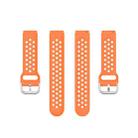 For Xiaomi Watch / Huawei Honor S1 18mm Solid Color Sport Watch Band(Orange) - 4