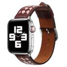 Braided Genuine Leather Watch Band for Apple Watch Series 9&8&7 41mm / SE 3&SE 2&6&SE&5&4 40mm / 3&2&1 38mm(Wine Red+Pink) - 1