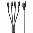 awei CL-129 4 in 1 USB to USB-C / Type-C to 8Pin to Micro USB Multi Charging Cable - 1