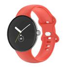 For Google Pixel Watch Single Color Silicone Watch Band Man(Red) - 1
