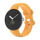 For Google Pixel Watch Single Color Silicone Watch Band Man(Yellow) - 1