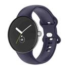 For Google Pixel Watch Single Color Silicone Watch Band Man(Blue) - 1