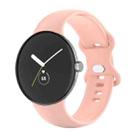 For Google Pixel Watch Single Color Silicone Watch Band Women(Pink) - 1