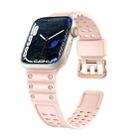 Waterproof Double Buckle Silicone Watch Band for Apple Watch Ultra 49mm / Series 8&7 45mm / SE 2&6&SE&5&4 44mm / 3&2&1 42mm(Pink) - 2