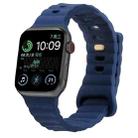 Reverse Buckle Silicone Watch Band for Apple Watch Series 8&7 41mm / SE 2&6&SE&5&4 40mm / 3&2&1 38mm(Royal Blue) - 1