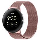 For Google Pixel Watch Milanese Stainless Steel Metal Watch Band (Rose Pink) - 1