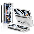 For Samsung Galaxy Z Fold4 GKK Magnetic Hinge Flip Phone Case with Holder & Pen Slot(Silver) - 1