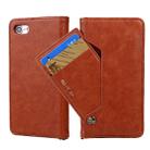 For iPhone SE 2022 / SE 2020 / 8 / 7 CMai2 Kaka Series Litchi Texture Horizontal Flip Leather Case with Holder & Card Slots(Brown) - 1