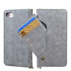 For iPhone SE 2022 / SE 2020 / 8 / 7 CMai2 Kaka Series Litchi Texture Horizontal Flip Leather Case with Holder & Card Slots(Grey) - 1