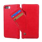 For iPhone 8 Plus / 7 Plus CMai2 Kaka Series Litchi Texture Horizontal Flip Leather Case with Holder & Card Slots(Red) - 1