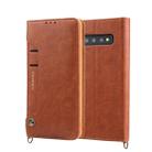 For Galaxy S10+ CMai2 Kaka Series Litchi Texture Horizontal Flip Leather Case with Holder & Card Slots(Brown) - 1