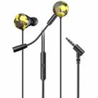 awei L6 1.2m In-ear E-sports Wired Headset With Microphone(Yellow) - 1