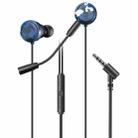 awei L6 1.2m In-ear E-sports Wired Headset With Microphone(Blue) - 1