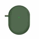For Redmi Buds4 Silicone Earphone Protective Case with D Carabiner(Deep Green) - 1