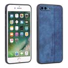 For iPhone 8 Plus / 7 Plus AZNS 3D Embossed Skin Feel Phone Case(Sapphire Blue) - 1