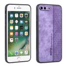 For iPhone 8 Plus / 7 Plus AZNS 3D Embossed Skin Feel Phone Case(Purple) - 1