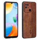 For Xiaomi Redmi 10C / 10 Indian AZNS 3D Embossed Skin Feel Phone Case(Brown) - 1