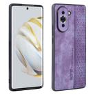 For Huawei nova 10 AZNS 3D Embossed Skin Feel Phone Case(Purple) - 1