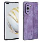 For Huawei nova 10 Pro AZNS 3D Embossed Skin Feel Phone Case(Purple) - 1