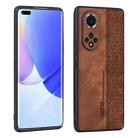 For Honor 50 Pro / Huawei nova 9 Pro AZNS 3D Embossed Skin Feel Phone Case(Brown) - 1