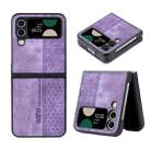 For Samsung Galaxy Z Flip4 5G AZNS 3D Embossed Skin Feel Phone Case(Purple) - 1