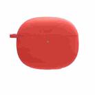 For Redmi Buds4 Pro Silicone Earphone Protective Case with D Carabiner(Red) - 1